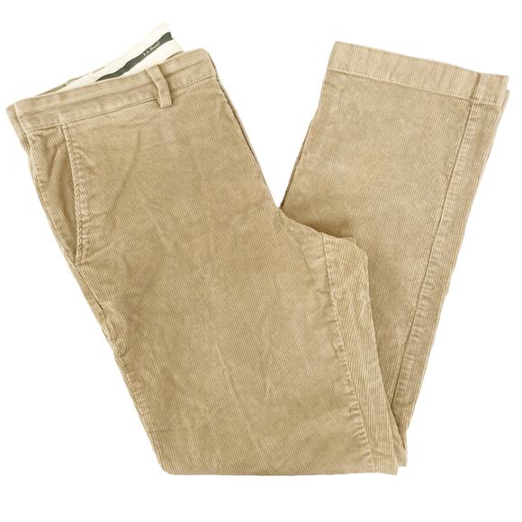 LL Bean Tan Corduroy Pants Sz 35x32 - Picture 1 of 5